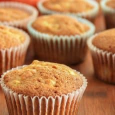 These Apple Banana Muffins are a super alternative to "boxed" cupcakes. These are especially moist. Enjoy them as muffins with milk or your morning coffee.