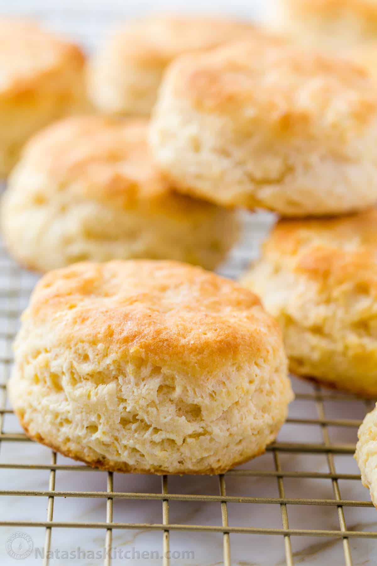 Make ahead biscuits cooling on wire rack