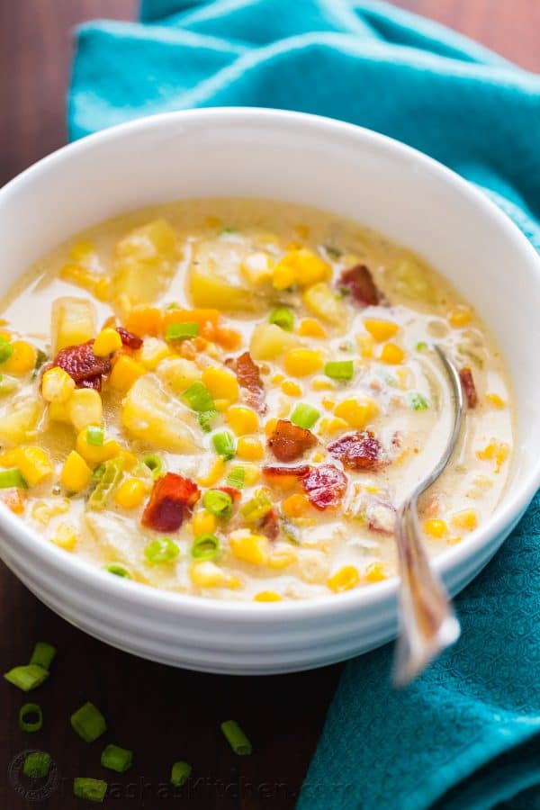 Summer Corn Chowder Recipe in bowl