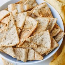 Pita Chips in serving bowl