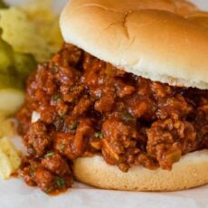 Sloppy Joe served in a bun